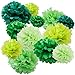 Floral Reef Variety Set of 12 (Assorted Green Color Pack) consisting of 8