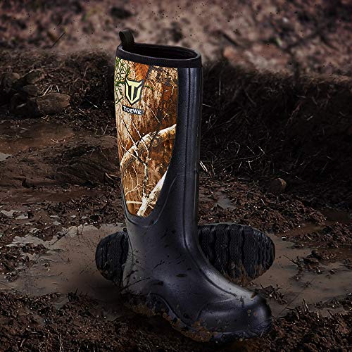 TideWe Rubber Boots for Men MultiSeason, Waterproof Rain Boots with