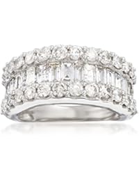 3.00 ct. t.w. Baguette and Round Diamond Ring in 14kt White Gold