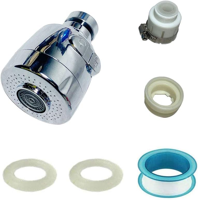 Rubinetto A Spruzzo Per Lavello 360° - 3 Modalità, Adattatore Universale, Argento - Foto 7