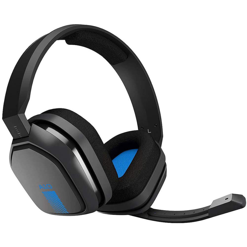 ASTRO Gaming A10 Wired Gaming Headset, Lightweight and Damage Resistant, ASTRO, 3.5 mm Audio Jack, for Xbox Series X|S, Xbox One, PS5, PS4, Nintendo Switch, PC, Mac- Black/Blue