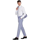 Tommy Hilfiger Mens Modern fit Dress Pants 32/32 Light Blue Solid Stretch