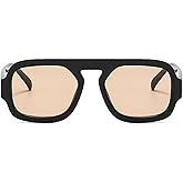 Retro Square Sunglasses Women Fashion Gradient Shades UV400 Men Punk Blue Green Sun Glasses N47