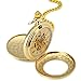 SEWOR Business Double Open Skeleton Pocket Watch Mechanical Hand Wind Movement Full Hunter Gift (Gold Magnifier)