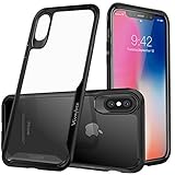 iPhone X Case, Vivafree [Transparent Series] Premium Hybrid Slim Fit Crisp Clear Non Slip Protective Cover Case [Supports Wireless Charging] for Apple iPhone X / iPhone 10 (2017 Release) - Black