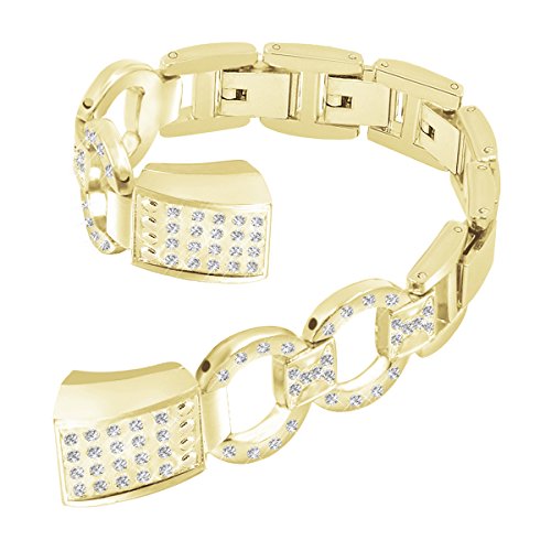 For Fitbit Alta HR and Alta Band Sport Watch Replacement Strap Stainless Steel Bracelet Gold Wristband