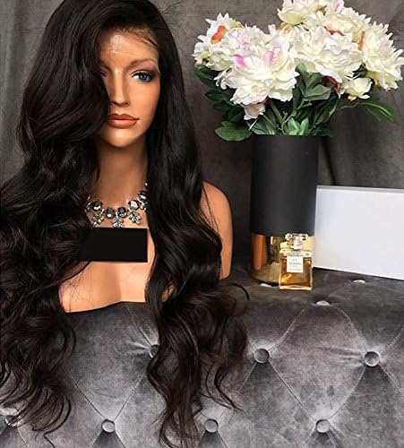 Glueless Full Lace Human Hair Wigs 8A Grade Brazilian Virgin Body Wave Wig 150% Density (18 inch, Full Lace Wig)