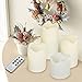 Kohree Set of 4 LED Lighted Flickering Flameless Candles Pillar Candle with Remote Timer, Battery Operated