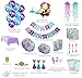 Mermaid Party Supplies - Complete Tableware and Decoration Deluxe Set - Plates, Cups, Utensils, Napkins, Table Cloth, Balloons, Happy Birthday Banner, Cupcake Topper, Favor Bags, Mermaid Hats & Crown