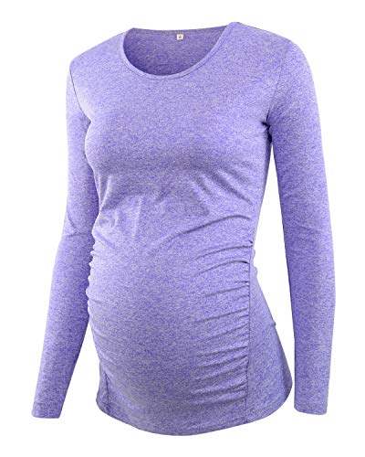 Ecavus Women's Maternity Workout Tops 