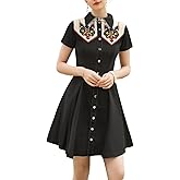 2025 Vintage Western Shirt Dress - Retro Cowgirl Flower Print, Summer Button Down Casual Midi Dress for Women, Boho Style