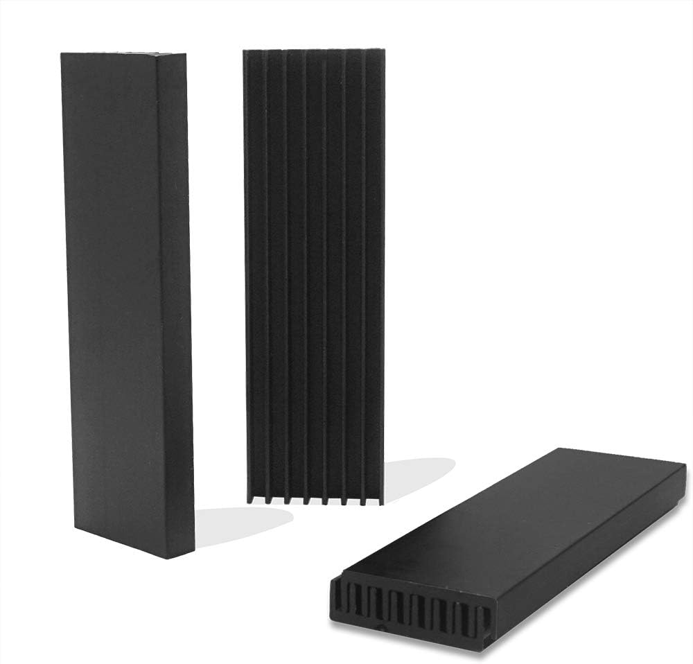 4-Pack M.2 SSD Heatsink Kit Aluminium Heatsink Cooler Cooling Fins with Thermal Conductive Adhesive Tape for M.2 SSD NVMe - Image 3