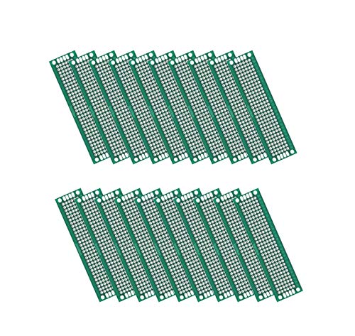 Karcy Pack of 10Pcs Double-Side Prototyping PCB Universal Printed Circuit Board for DIY (2x8cm) - Thumbnail 4