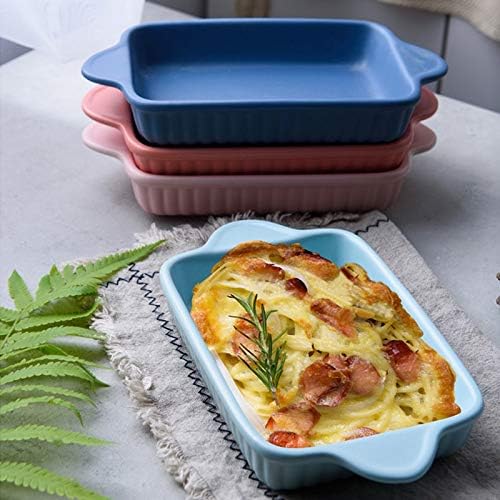 1 piece 5 colors Ceramic Cheese Baked Plate Baking Dish Tray Western Dishes Oven Multi-color Bowl High temperature 600C