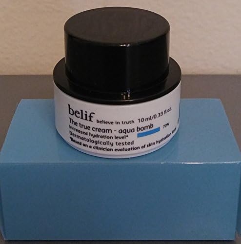 Belif The True Cream - Aqua Bomb Travel Size 0.33 oz -Name Brand Perfume Samples Included-