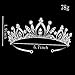 Santfe Bridal Wedding Prom Rhinestone Crystal Crown Hairband Headband Tiara Hair Jewelry for Womens Girls (Silver)