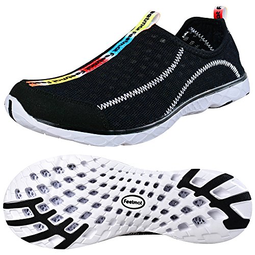 Feetmat Men's Mesh Slip On Water Shoes Quick Drying Aqua Water Shoes Breathable