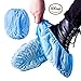 Disposable Protective Shoe and Boot Covers: Premium Blue Cloth Booties, Non Slip, Elastic Fit Up to Men's Size 11 & Woman's 12.5 - Construction, Painting, Home Inspector, Realtor - 100 Count/50 Pairs