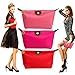 Bestrice iConic-Frame Pouch-Cosmetics Case Makeup Bag Travel Accessory Organizer Rose Red