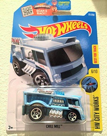 New 2016 Hot Wheels CHILL MILL Blue HW City Works 6/10 Fresh Milk Truck Design 171/250
