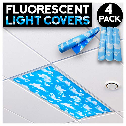 4 PackFluorescent Light Covers for Ceiling Lights Filter 2'x4