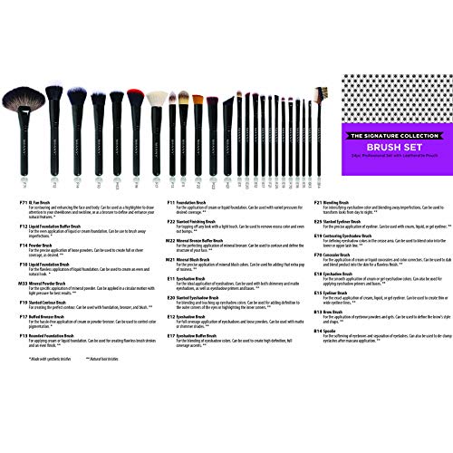 SHANY Pro Signature Brush Set 24 Pieces Handmade Natural/Synthetic Bristle with Wooden Handle, The Masterpiece