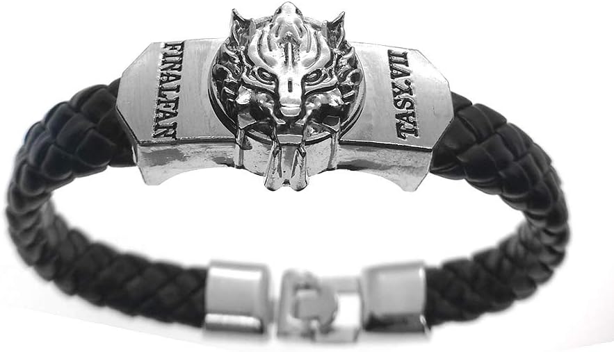 GOOKEY Wolf Mens Leather Bracelet - Evil Eye Braided Bracelet, The Great Gifts for Men