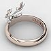 Deer Antler Ring Vintage Cute Big Statement Two Tone Flower Gold Roe Rings for Women(385,8)