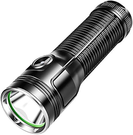 FWSDT Rechargeable LED Flashlight Super Bright 800 Lumens Torch Flashlight Built-in 26650 Battery 5 Modes IPX6 Waterproof Powerful Flashlight Suitable For Camping Outdoor Activities