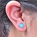 Bamos Jewelry Girls Blue Opal 925 Silver Stud Earring Engagement Wedding Gift Stud Earrings for Girls