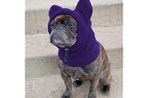 Dog Warm Hat Winter Pet Hat Costume Cold Weather Warm Caps Dog Ears Cover for Medium to Large Dog Cat （Purple S）