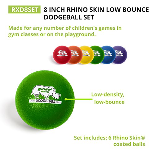 Champion Sports Rhino Skin Dodgeballs: 8 Inch Balls for Playground, PE, Backyard & League Games - Team Sports Equipment for Kids and Adults - Set of 6 - Thumbnail 2