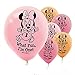 15-Piece Minnie's 1st Birthday Balloons, Pink