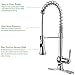 Ufaucet Modern High Arch Stainless Steel Plumbing Spiral Single Handle Commercial Pull Out Sprayer Kitchen Sink Faucet, Chrome Pull Down Kitchen Faucet