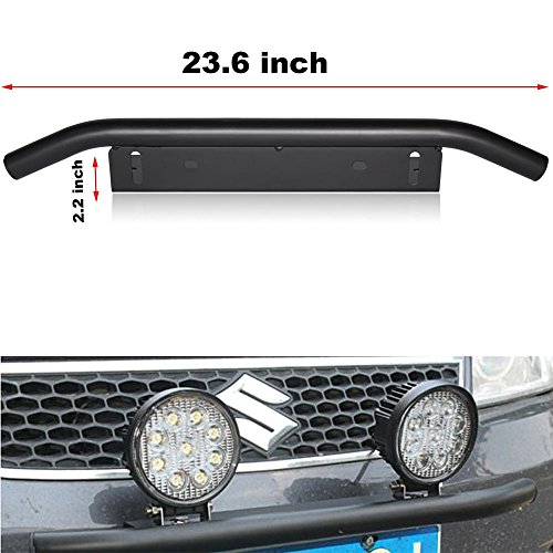 Opall Led Light Bar Mounting Bracket Front License Plate Frame Bracket License Plate Mounting Bracket Holder for Off-Road Lights LED Work Lamps Lighting Bars