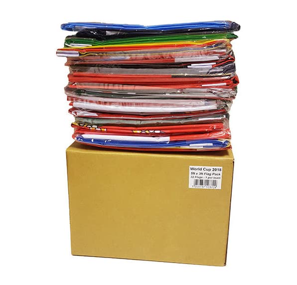 Football 2022 World Cup Qatar 32 flags KIT 2' x 3' - Soccer World Championship Flag 60 x 90 cm - Banner 2x3 ft High quality - AZ FLAG