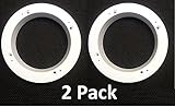 2 Pack White Plastic 1" Depth Ring Adapter Spacer for 5.25"- 6" Car Speaker USA
