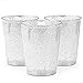 Ilyapa 100 Silver Glitter Plastic Cups - 12oz Disposable Cup Set for Wedding or Party