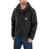 Carhartt Men's Relaxed Fit Washed Duck Sherpa-Lined Jacket