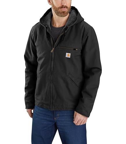 Amazon.com: Carhartt Men's Iconic J140 Firm Duck Active Jac, Black