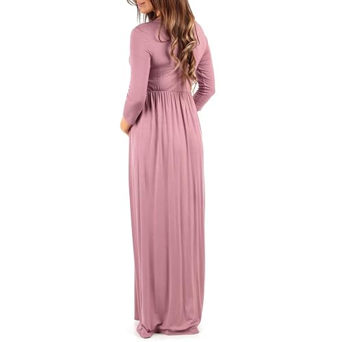 mother bee maternity v-neck 3/4 sleeve ruched waist dress Mother Bee Maternity V-Neck 3/4 Sleeve Ruched Waist Dress
