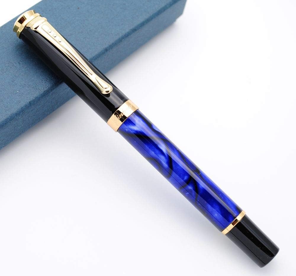 JINHAO 500 Fountain Pen F Nib Brand New (Blue Marbled) Amazon.co.uk