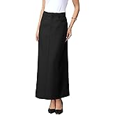 Allegra K Pencil Long Skirt for Women's High Waist Pockets Work Office Midi Bodycon Skirts