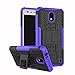 Nokia 2 Case(Not for Nokia 2V),Mustaner Dual Layer Shock-Absorption Armor Cover Full-Body Protective Case with Kickstand Combo PC+TPU Back for Nokia 2 (Purple)