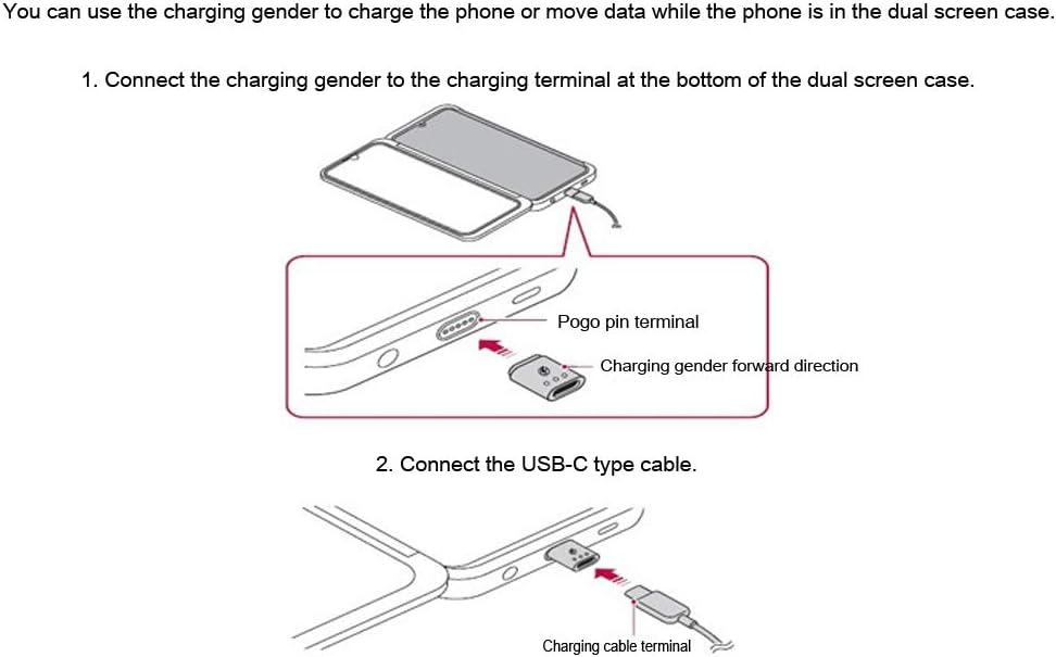 Genuine LG Charging Adapter Gender Magnetic for LG G8X Dual Screen