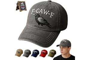 F Caw F Hat, F-Caw-F Hat Fcawf Cawf Bird Cap, Embroidered Adjustable Hats Soft Washed Baseball Caps