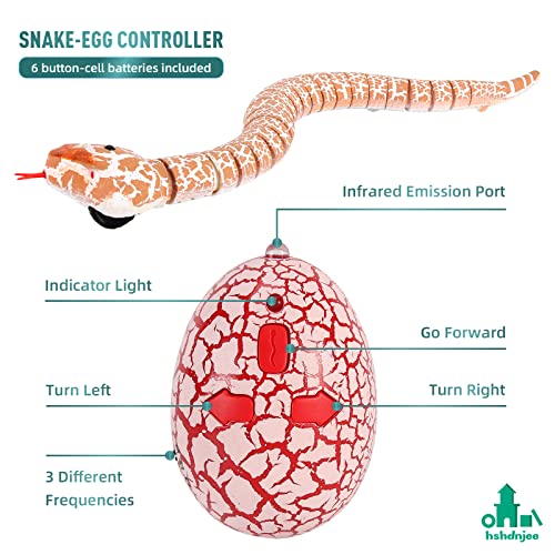 hshdnjee Realistic Remote Control Snake Toy RC&Robot Snake Fast Moving