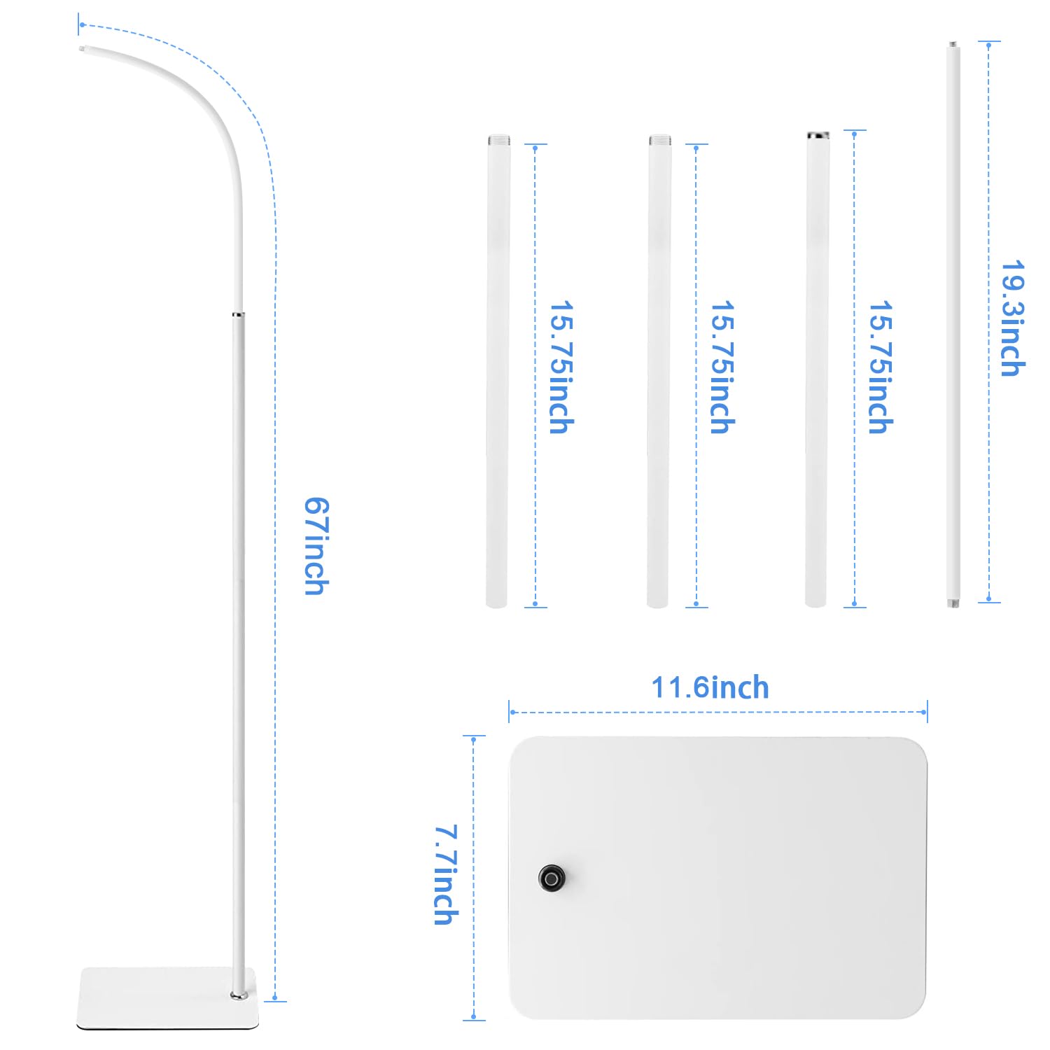 Adjustable Height Baby Monitor Floor Stand Holder for Hellobaby HB6550 HB65/HB66/HB248 Baby Monitor and Also Compatible with The Nanit Pro Smart Monitor & Flex Stand