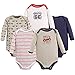 Luvable Friends 5 Pack Long Sleeve Bodysuit. Speedy, 3-6 Months