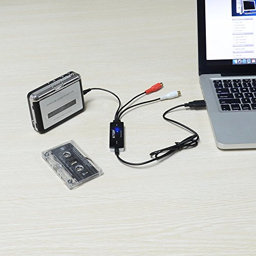 V.TOP USB 2.0 Audio Capture Card with Music Editing Software for Cassette Player Recorder - Convert Cassette / Radio to MP3
